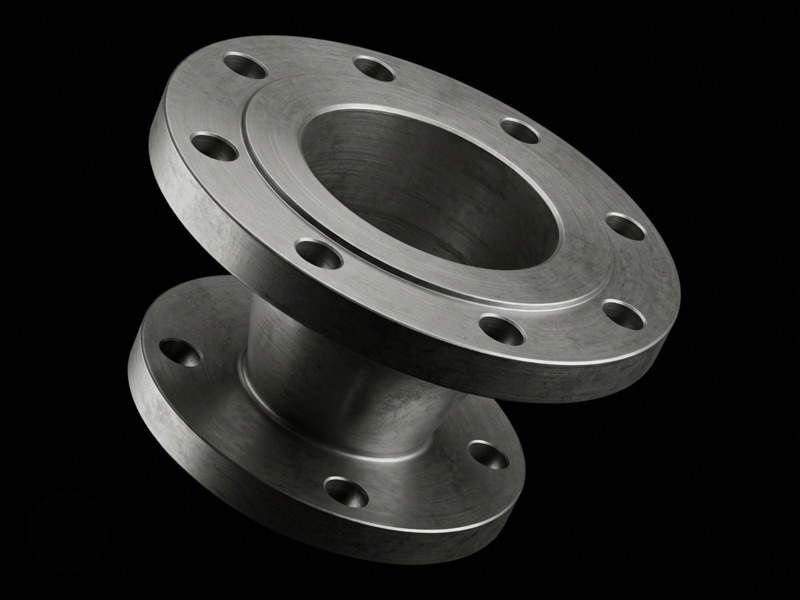 Reducing flange decreasing pipe bore size