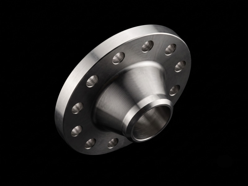 Weld neck flange with tapered hub